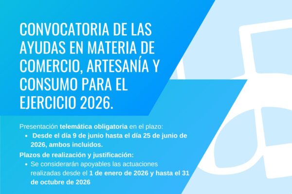 convocatorio de las ayudas en materia de comercio